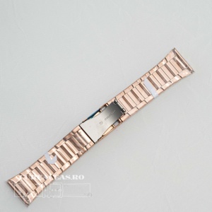 Brățara metalica rose gold cu buton lateral 28mm - 58749