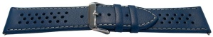 Curea model olimpic perforata albastra cu alb 20mm - 51506