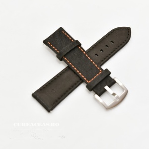 Curea panza neagra cu portocaliu 24mm - 51540