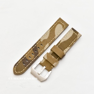 Curea pânză si piele camuflaj bej 22mm - 3702217