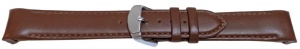 Curea piele lina capat curbat maron 20mm - 58008