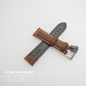 Curea piele maro inchis QR 24mm - 3960224