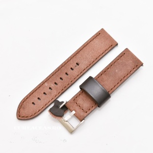 Curea piele maro inchis vintage QR 24mm - 3990224