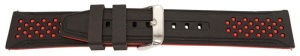 Curea silicon doua culori negru cu roșu, telescop QR, 20mm -60729