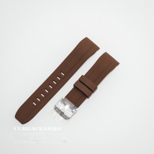 Curea silicon maro capat curbat 22mm - 58403