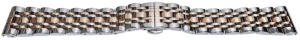 Bratara argintie cu rose gold 7 rânduri cu deployant 22mm - 57120