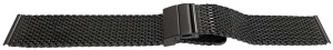 Bratara milaneza neagră cu deployant 20mm -59009
