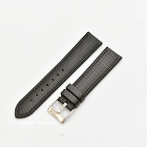 Curea hibrid silicon si piele fibra carbon neagra 24mm - 4000124