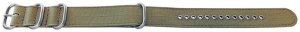 Curea NATO verde militar canvas 18mm catarame zulu argintii -54100