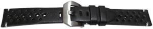 Curea piele perforata neagră GP Racing 24mm - 56976