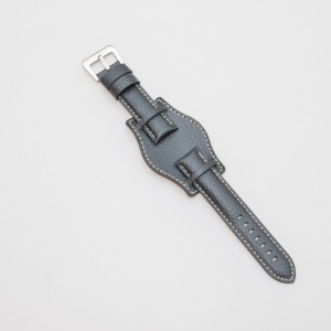 Curea piele vitel tip Fossil neagra de 20mm - 386201