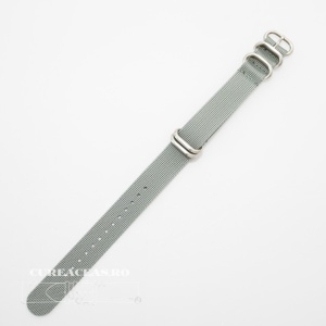 Curea NATO gri 20mm catarame zulu argintii -52987