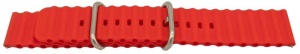 Curea silicon roșie cutata cu telescop QR 22mm - 63054
