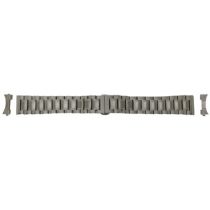 Bratara argintie deployant capat drept si curbat 24mm