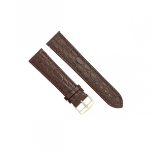 Curea piele vitel maro închis model crocodil plată 20mm-2090220