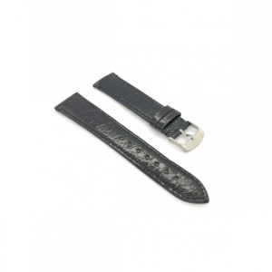 Curea crocodil veritabil neagră, căptușită, plată 18mm -4300118