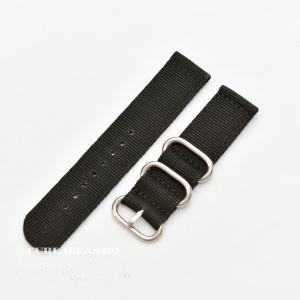 Curea din tesatura de nylon neagra catarame zulu 18mm - 4080118