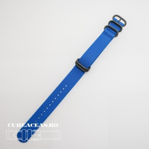 Curea NATO albastra 20mm catarame zulu negre -52976