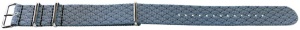 Curea NATO bleu wifi 22mm catarame argintii - 54045