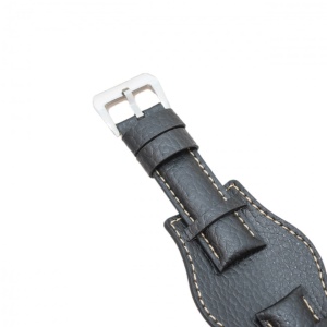 Curea piele vitel tip Fossil neagra de 24mm - 386241
