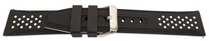Curea silicon doua culori negru cu alb, telescop QR, 22mm -60727