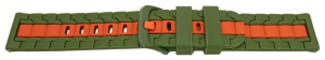 Curea silicon doua culori QR verde cu roșu 20mm- 62252