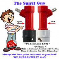 Pin Lock Barbed Fitting ( CMB Brand ) Liquid Out ( Red - Black )