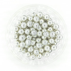 Dekorativne perle SREBRNE 7mm 50g
