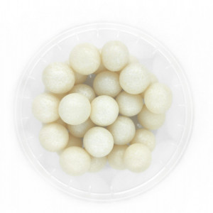 Dekorativne perle BELE 12mm 50g