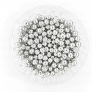 Dekorativne perle SREBRNE 5mm 50g