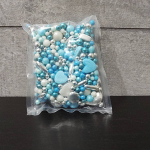 Ukrasne jestive perle PLAVO-BELI MIX 50g