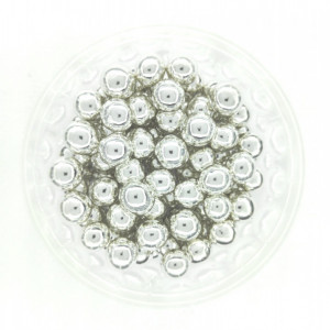 Dekorativne perle SREBRNE 9mm 50g