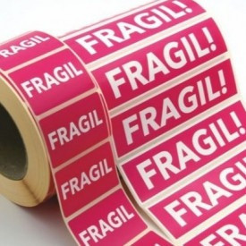 Etichete plastic autoadezive FRAGIL
