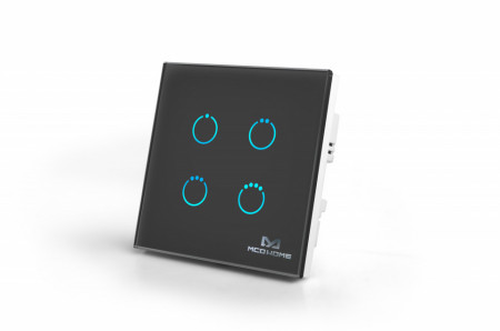 MCO Home Glass Touch Switch GEN5 (4 Buttons), British Standard Black2