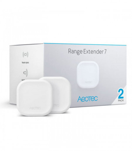 2x AEOTEC Extender 7 (Repetor) de retea | Aeotec Extender 7 (Type F) Range Extender Z-Wave Repeater - DOUBLE PACK