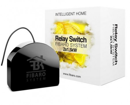 Intrerupator (Releu) Dublu Fibaro | Double Switch | 2X1,5 KW Fibaro FGS-222