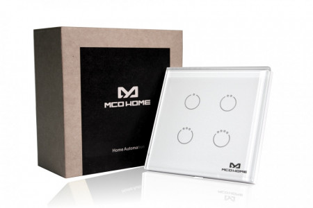 MCO Home Glass Touch Switch GEN5 (4 Buttons), British Standard