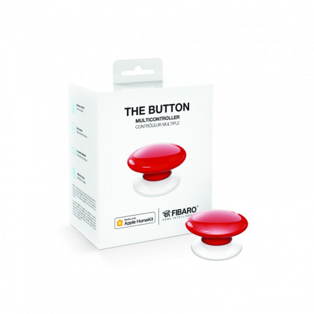 FIBARO Buton Apple HomeKit FGBHPB-101-3 - Rosu