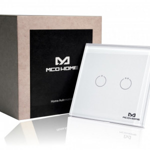 MCO Home Glass Touch Switch (2 Buttons), British Standard MH-S312