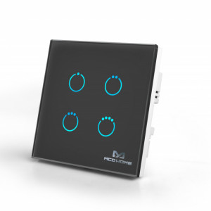 MCO Home Glass Touch Switch GEN5 (4 Buttons), British Standard Black2