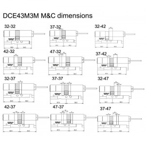 M&C MODULAR CYLINDER FOR DANALOCK V3, INSIDE LENGHT 30MM