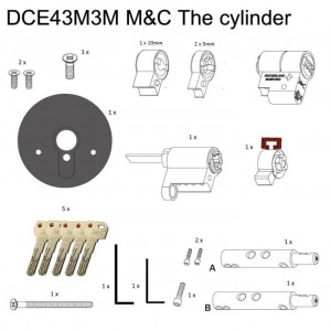 M&C MODULAR CYLINDER FOR DANALOCK V3, INSIDE LENGHT 30MM