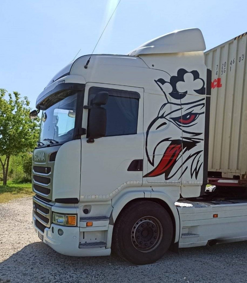 2 Piastre In Acciaio Inox Con Grifoni Per Scania R 2004-2015 - Decorazioni Cromo Lucido Per Camion