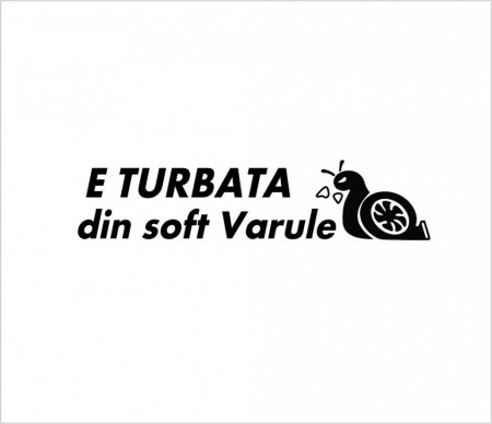 Sticker Auto Funny E Turbata din soft