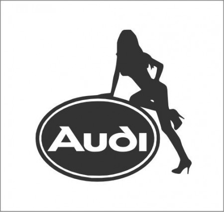 Sticker Auto Audi Girl