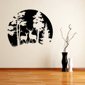Sticker Perete Forest Moon Fantasy