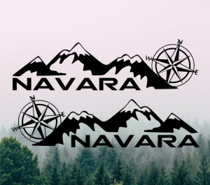 Stickere Auto Off Road Nissan Navara (set 2 buc)