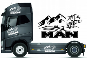 Set 2 buc Stickere Autocolante MAN Mountains