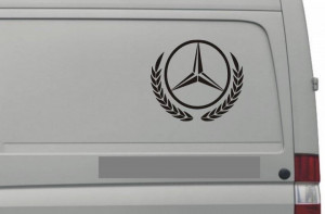 Set 2 buc stickere laterale Mercedes Benz 50cm coroana lauri