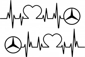 Set Stickere Mercedes Heart Beat
